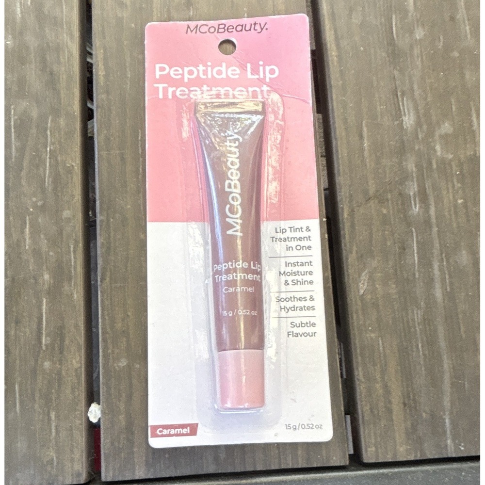Brand New MCoBeauty Peptide Lip Treatment Hydrating Vegan Caramel 0.52 oz